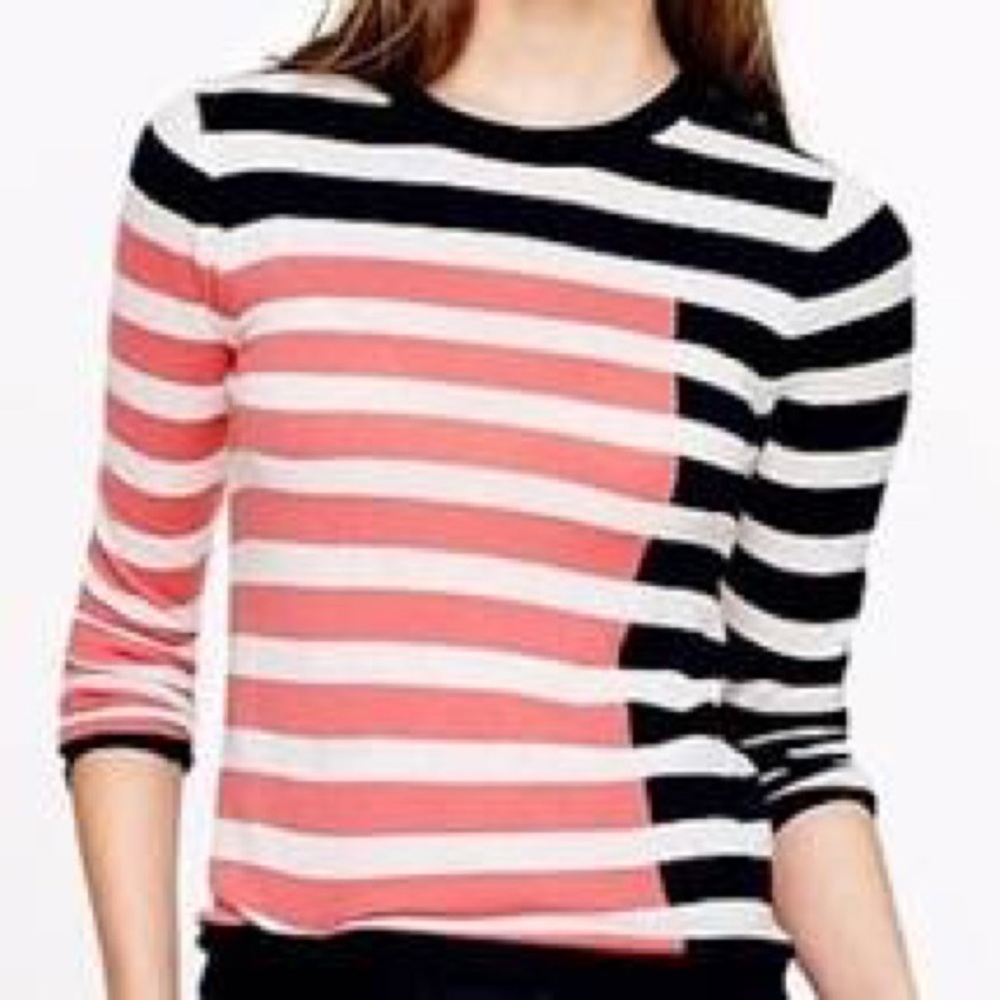 J Crew Italian Cashmere tippi striped sweater